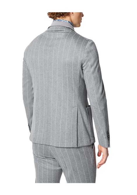 Abito L.B.M 1911 uomo 382255711 Grigio stile sartoriale fantasia gessata nei toni del grigio chiaro melange giacca sfoderata pantalone una pince e coulisse in vita L.B.M. 1911 | Abiti | 3822557112